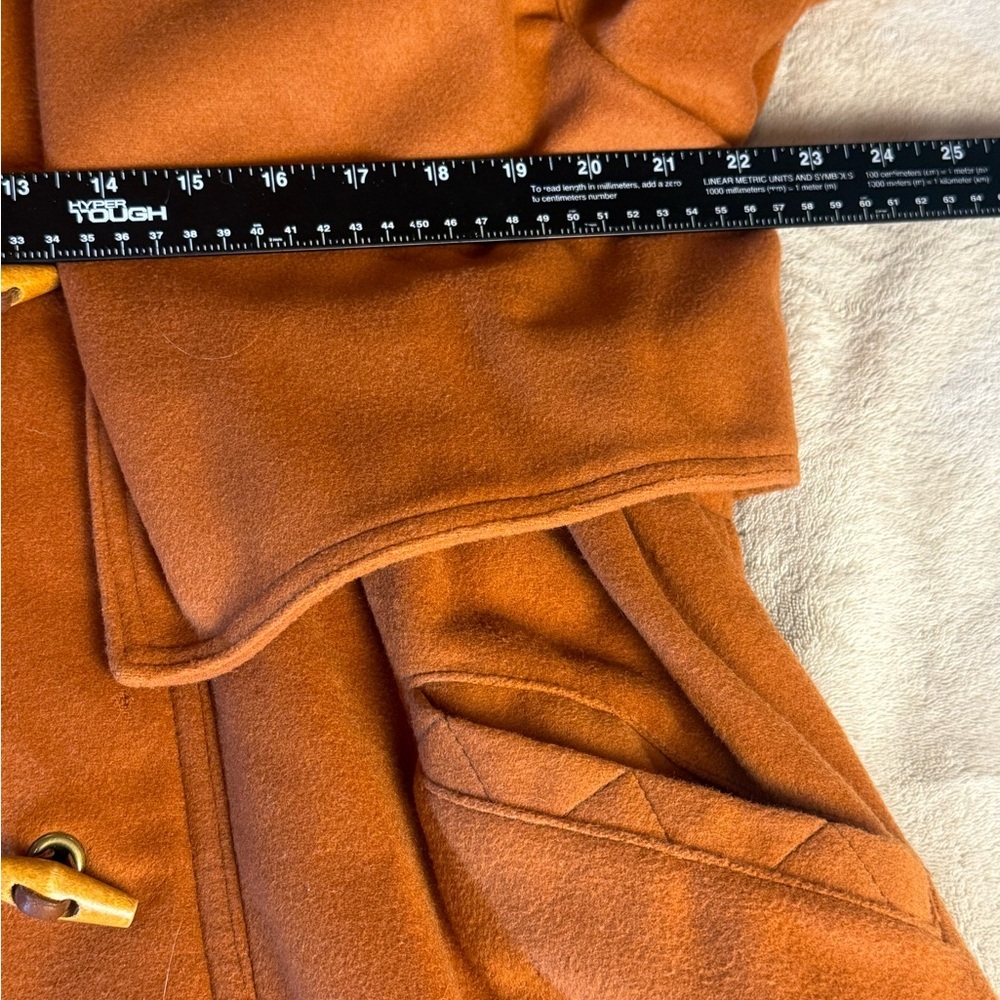 Vintage‎ Danielle Ltd. Rust Oversized Toggle Zippered Coat Jacket Women’s XS? - Picture 7 of 15